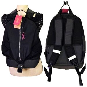 Ryka Epic Trek Black Trail/Travel/School Backpack with Shoe Pouch, NWT